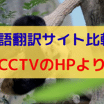 中国語翻訳サイト比較(2)CCTVのHPより