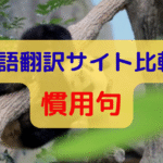 中国語翻訳サイト比較(3)慣用句